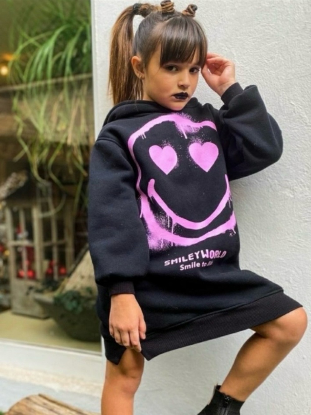 SmileyWorld x Zara Hoodie Sweatshirt Dress